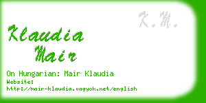 klaudia mair business card